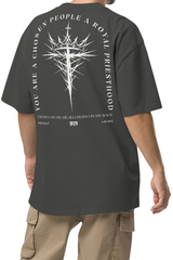 Cross on My Back Oversized Tee - Dark
